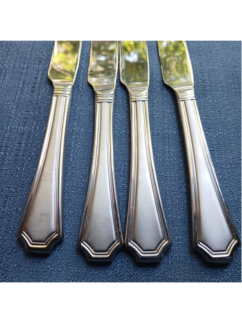 Mikasa TATUM FROST 18/10 Stainless Flatware - Set of 4 Place Dinner Knives Table